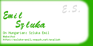 emil szluka business card